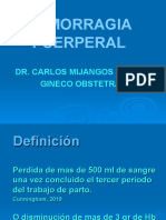 Hemorragia Puerperal: Dr. Carlos Mijangos Patiño Gineco Obstetra