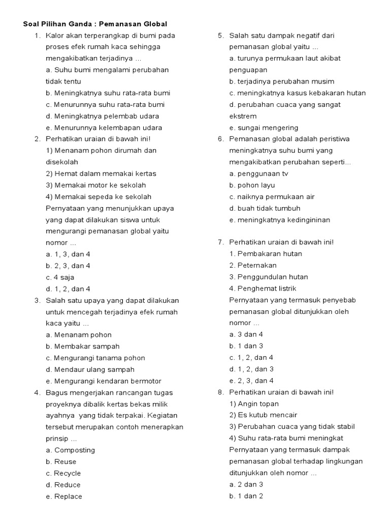 Soal Pilihan Ganda | PDF