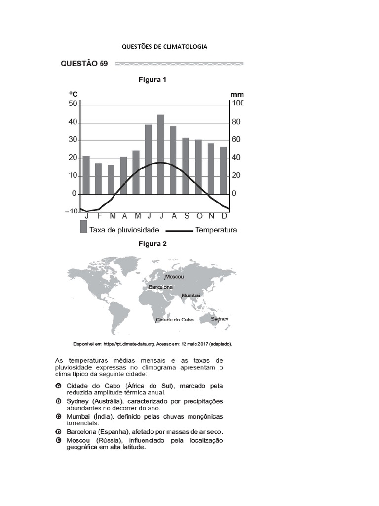 Questões de Climatologia | PDF