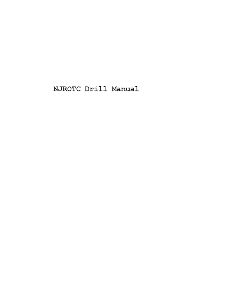NJROTC Drill Manual PDF Company (Military Unit) Platoon