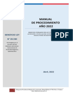 Manual de Procedimiento AÑO 2022: Beneficio Ley #20.330
