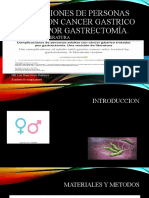 Complicaciones de Personas Adultas Con Cancer Gastrico Tratadas