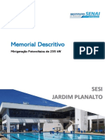 Memorial Descritivo: Sesi Jardim Planalto