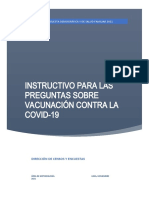 Instructivo para Preguntas Sobre Vacunación Contra La Covid 19 Endes 2021 19.11.2021