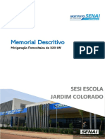 Memorial Descritivo: Sesi Escola Jardim Colorado