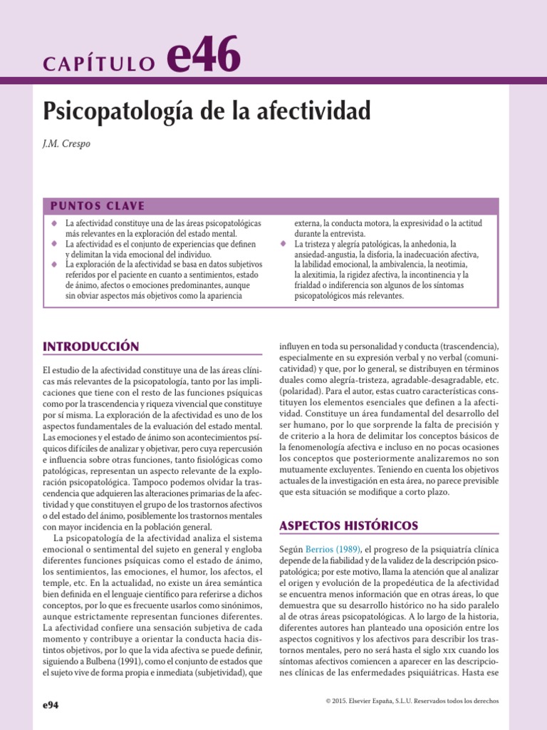 E - Afectividad | PDF | Las emociones | Estado de ánimo (psicología)