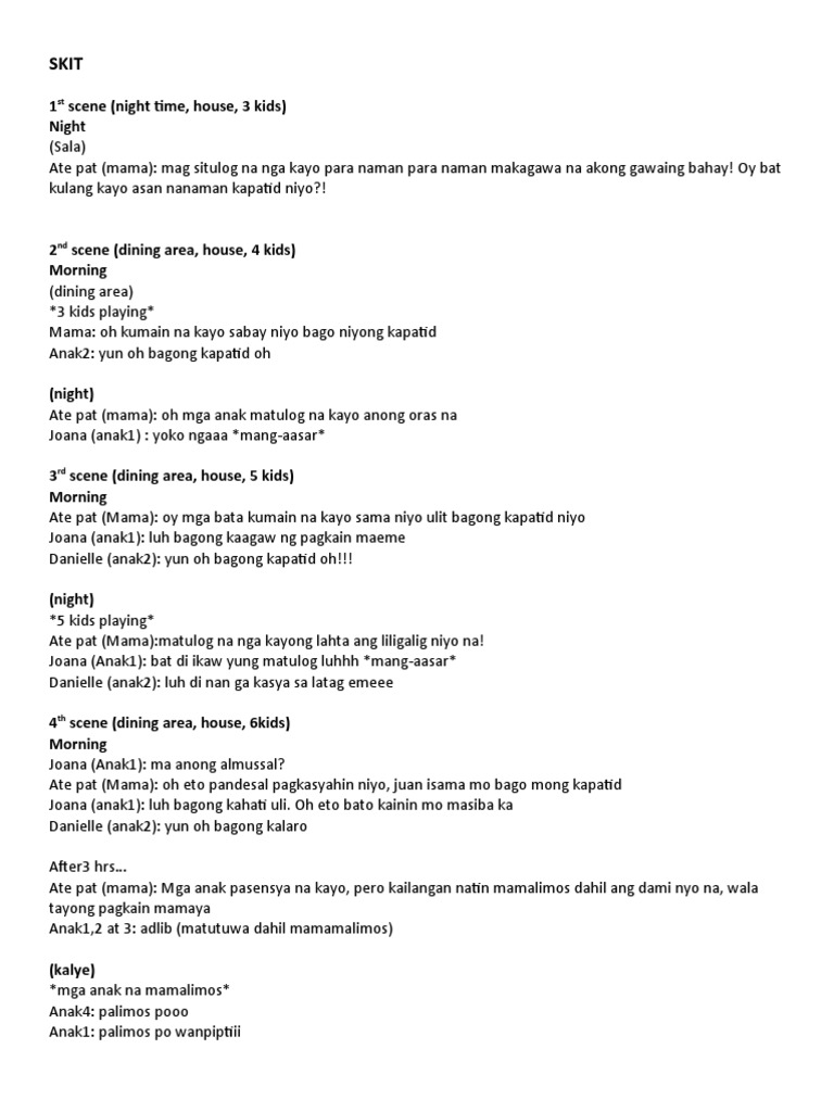 Puppet Show Script PDF