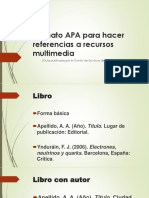 Formato APA para Hacer Referencias A Recursos Multimedia