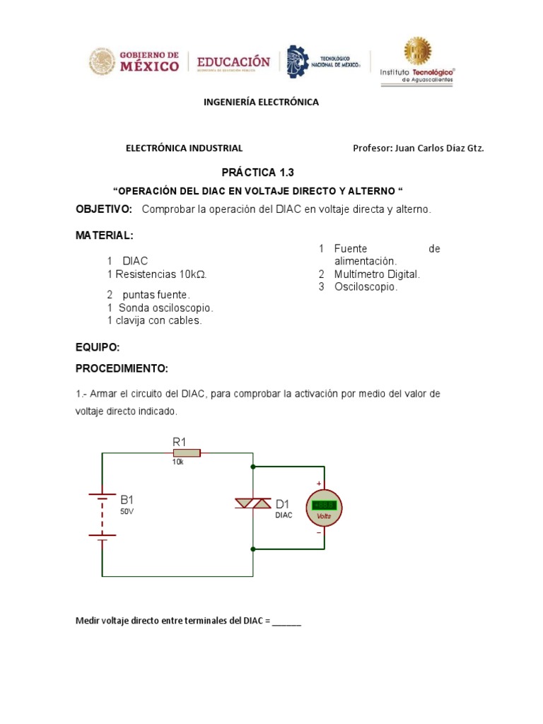 Practica Del Diac en CD y Ca | PDF