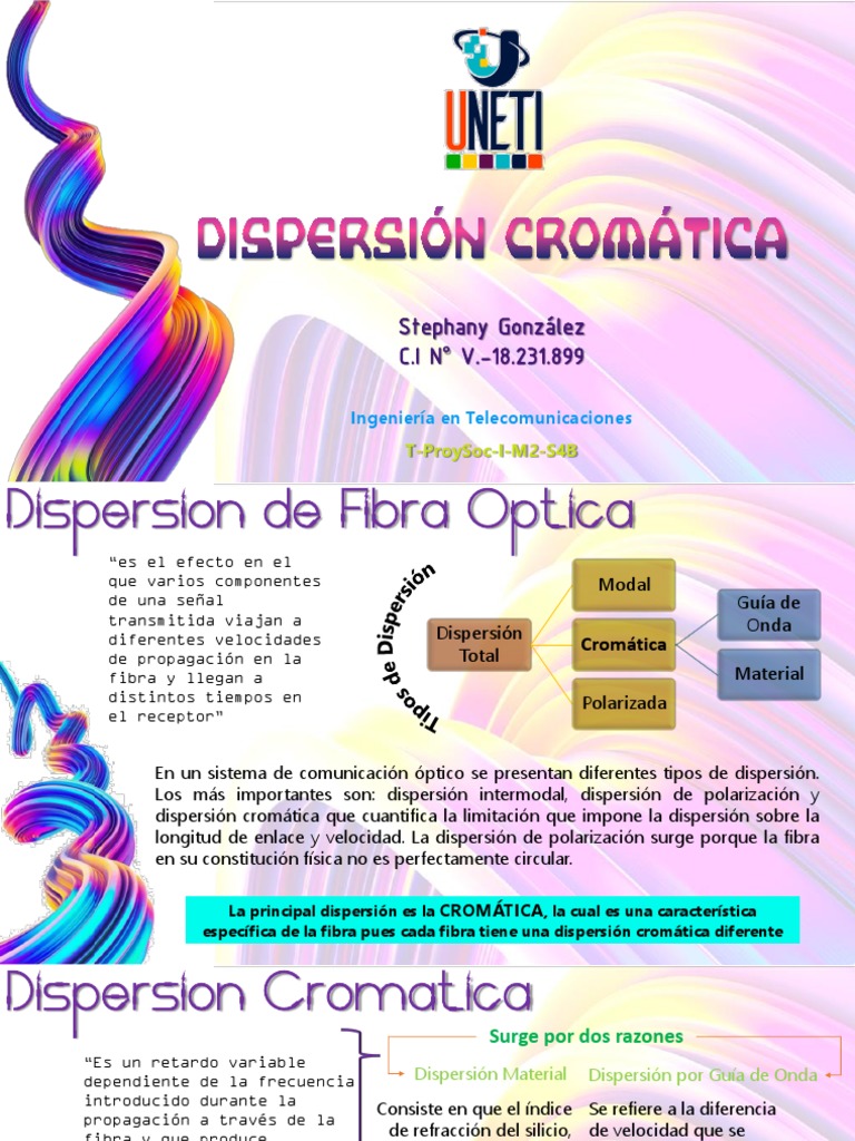 Dispersión Cromática - Stephany González | PDF | Dispersión (óptica ...