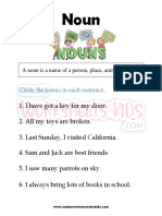 Noun Worksheets For Grade 1-10