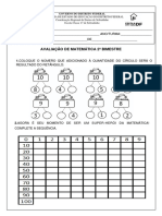 Avaliação de Matemática 2º Bimestre