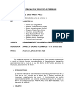 Informe Tecnico #001-Fi/Upla/Caminosi: Talledo Arias Luis Ángel