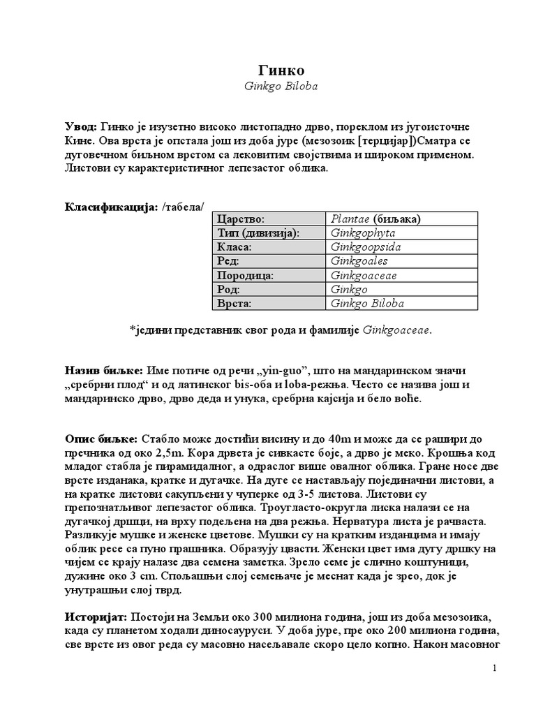 Гинко | PDF