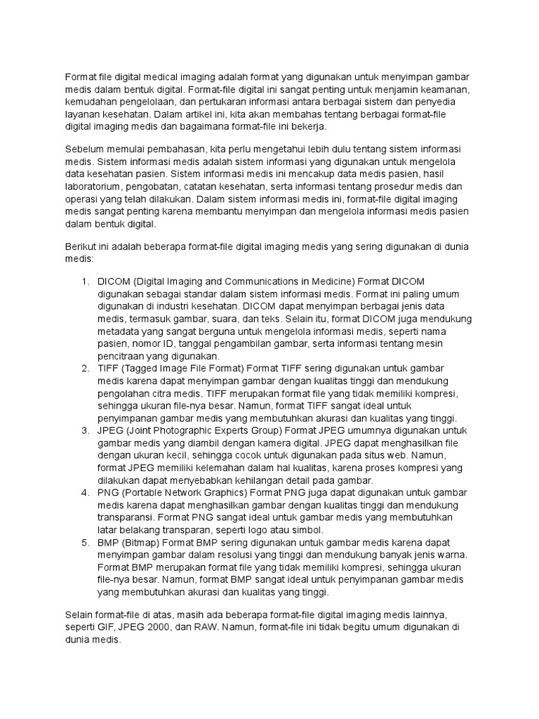 File Format Digital Imaging PDF