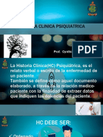 Historia Clinica Psiquiatrica: Prof. Cynthia V. Lozano Cabrera