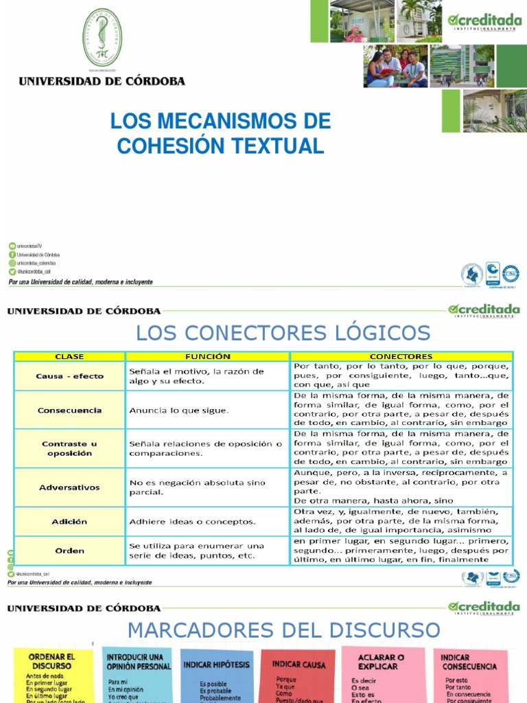Mecanismos de Cohesión | PDF | Pronombre | Verbo