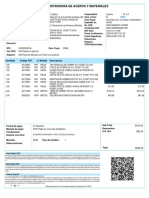 Administradora de Aceros Y Materiales: Descripcion Cantidad Unitario Codigo SAT Total U. Medida Descuento