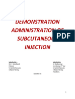 ADMINISTRATION OF SUBCUTANEOUS INJECTION: PROCEDURE AND GUIDELINES