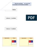 1 Decena + 3unidades: Practica Calificada 02 / Junio/ 2021 Representar Con Base 10 Los Siguientes Numeros