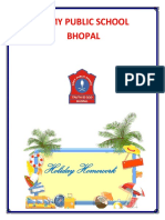 Army Public School Bhopal: Holiday Homework