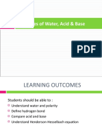 Properties of Water, Acid & Base