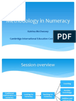 Methodology in Numeracy: Katrina Mcchesney Cambridge International Education Conference 2015