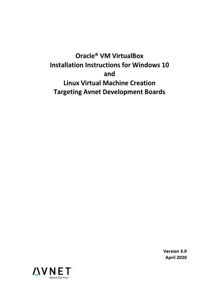 Oracle vm virtualbox installation instructions for windows 10 and