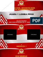 Juara 1 Lomba PPKM: Kelurahan Candi, Kecamatan Kumai Kabupaten Kotawaringin Barat