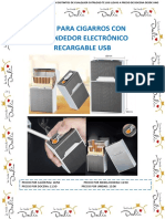 Caja para Cigarros Con Encendedor Electrónico Recargable Usb