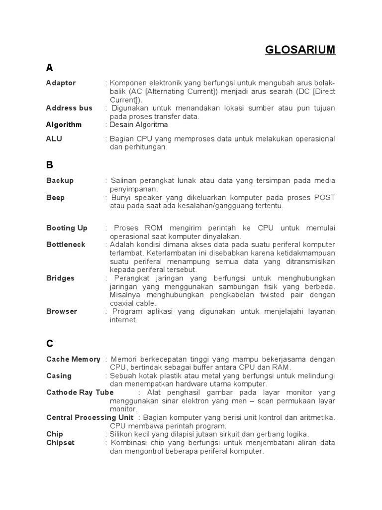 GLOSARIUM | PDF