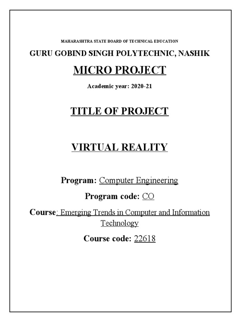 ETI Project Report Format | PDF | Computers | Technology & Engineering