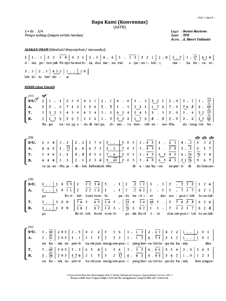 BAPA KAMI (Konvenas) Hlm. 1 | PDF