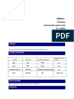 Resume: Aditya Verma Address