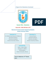 A Lab Report On Chemistry Sessional With Index