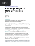 For Kohlberg's Theory of Moral Development