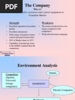 The Company: Strength Weakness