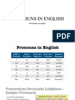 Pronouns in English: Pronombres en Inglés