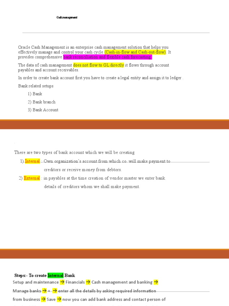 Overview Of Cash Management Pdf Banks Parsing