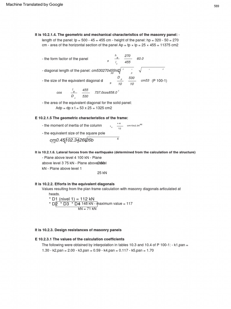 Seismic Design per P100-2013 Standards | PDF | Bending | Force