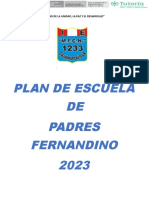 Plan de Escuela DE Padres Fernandino 2023: "Año de La Unidad, La Paz Y El Desarrollo"