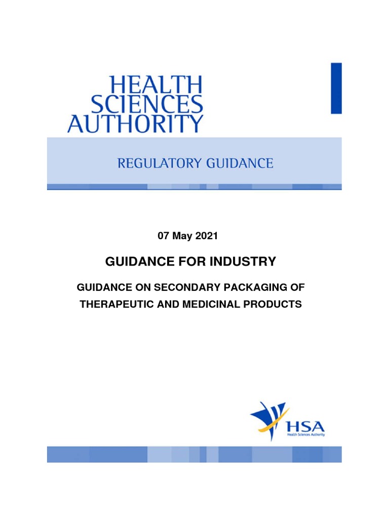 HSA Guidelines for Secondary Packaging | PDF | Packaging And Labeling ...