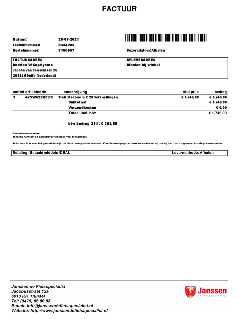 Factuur 2 | PDF