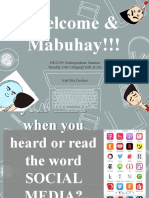Welcome & Mabuhay!!!: Pred 199 Undergraduate Seminar Tuesday 4:00-5:00Pm@ Ihk R-102 Neil Pita Declaro