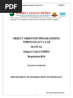 Oops Through Java Lab Manual by Siva Rama Prasad Kollu