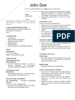 Resume Format 3 - 2column