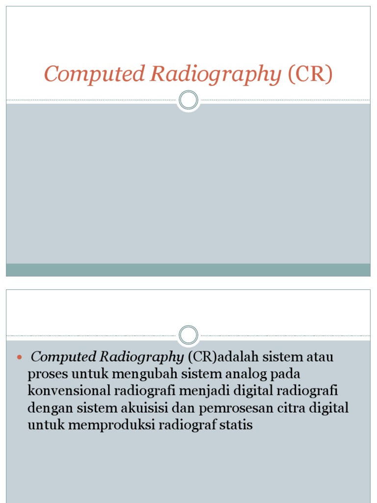 Sistem Computed Radiography (CR) | PDF | Teknologi & Rekayasa