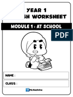 Module 1: at School: Year 1 English Worksheet