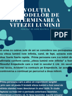 Evoluția Metodelor de Determkinare A Vitezei Luminii