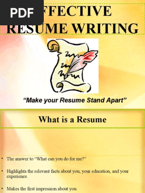 Resume Writing